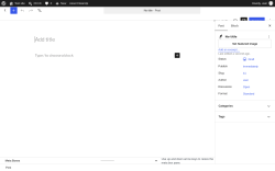 Page screenshot: Add Post &lsaquo; Test site &mdash; WordPress