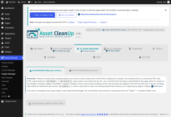 Page screenshot: Asset CleanUp &rarr; Plugins Manager
