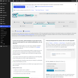 Page screenshot: Asset CleanUp &rarr; Help