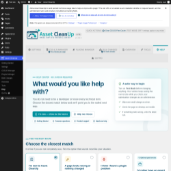 Page screenshot: Asset CleanUp &rarr; Help