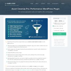 Page screenshot: Asset CleanUp &rarr; Go Pro 