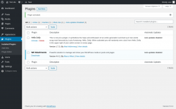 Page screenshot: Plugins ‹ Test site — WordPress