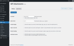 Page screenshot: Settings → WP Attachments