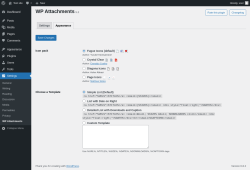 Page screenshot: Settings → WP Attachments → Appearance