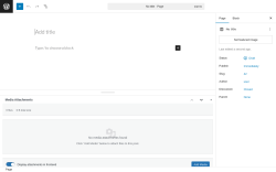 Page screenshot: Add Page ‹ Test site — WordPress