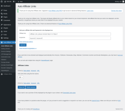 Page screenshot: Auto Affiliate Links