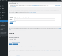 Page screenshot: Auto Affiliate Links