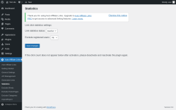 Page screenshot: Auto Affiliate Links &rarr; Statistics