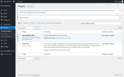 Page screenshot: Plugins &lsaquo; Test site &mdash; WordPress