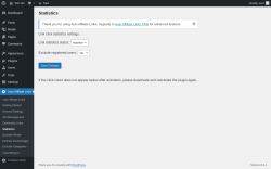 Page screenshot: Auto Affiliate Links &rarr; Statistics