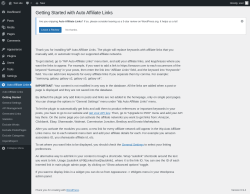 Page screenshot: Auto Affiliate Links &rarr; Getting Started
