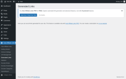 Page screenshot: Auto Affiliate Links &rarr; Generated Links