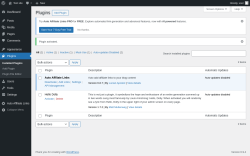 Page screenshot: Plugins &lsaquo; Test site &mdash; WordPress