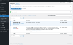 Page screenshot: Plugins &lsaquo; Test site &mdash; WordPress