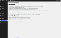 Page screenshot: WP Auto Tagging