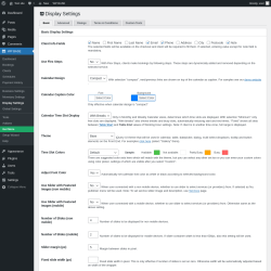 Page screenshot: WP BASE → Display Settings