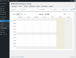 Page screenshot: Users → Your Bookings → Schedules