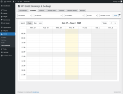 Page screenshot: Users → Your Bookings → Schedules