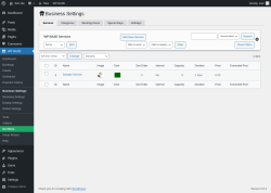 Page screenshot: WP BASE → Business Settings