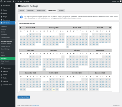 Page screenshot: WP BASE → Business Settings → Special Days