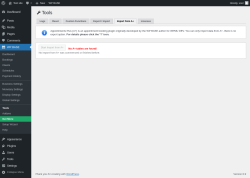 Page screenshot: WP BASE → Tools → Import from A+