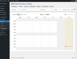 Page screenshot: Users → Your Bookings → Schedules