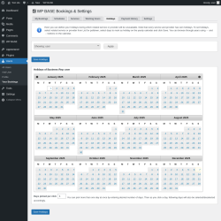 Page screenshot: Users → Your Bookings → Holidays