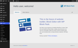 Page screenshot: Settings &rarr; WP Block Pack