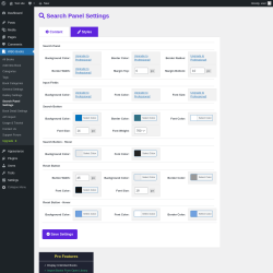 Page screenshot: WBG Books → Search Panel Settings → 
                 Styles            