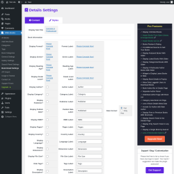 Page screenshot: WBG Books → Book Detail Settings