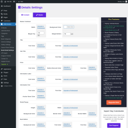Page screenshot: WBG Books → Book Detail Settings → 
                 Styles            
