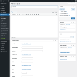 Page screenshot: WBG Books → Add New Book
