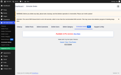 Page screenshot: WP Bulk Delete &rarr; Scheduled Delete