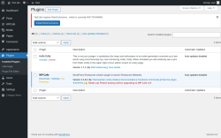 Page screenshot: Plugins ‹ Test site — WordPress