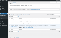 Page screenshot: Plugins ‹ Test site — WordPress