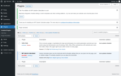 Page screenshot: Plugins ‹ Test site — WordPress