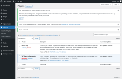 Page screenshot: Plugins ‹ Test site — WordPress
