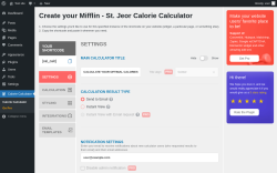Page screenshot: Calorie Calculator