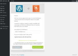 Page screenshot: Captcha Type ‹ Test site — WordPress