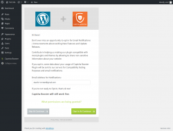 Page screenshot: Captcha Type ‹ Test site — WordPress