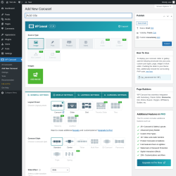 Page screenshot: WP Carousel &rarr; Add New Carousel