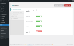 Page screenshot: WP Carousel → Settings