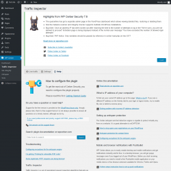 Page screenshot: WP Cerber → Traffic Inspector →  Help