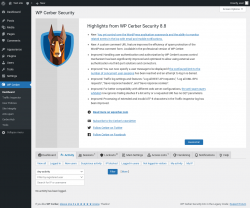 Page screenshot: WP Cerber →  Activity