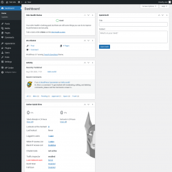 Page screenshot: Dashboard ‹ Test site — WordPress