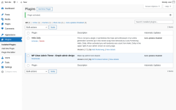 Page screenshot: Plugins ‹ Test site — WordPress