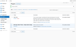 Page screenshot: Plugins ‹ Test site — WordPress