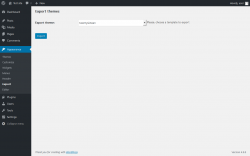 Page screenshot: Appearance &rarr; Export