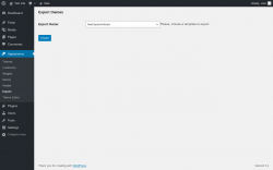 Page screenshot: Appearance &rarr; Export