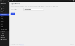 Page screenshot: Appearance &rarr; Export